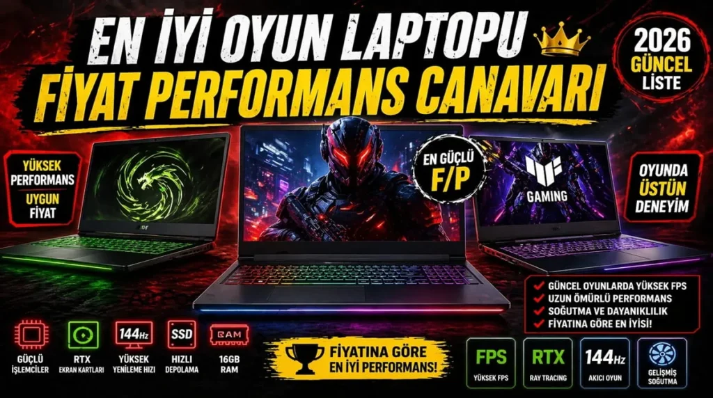 En İyi Oyun Laptopu 2026: Fiyat Performans Canavarı