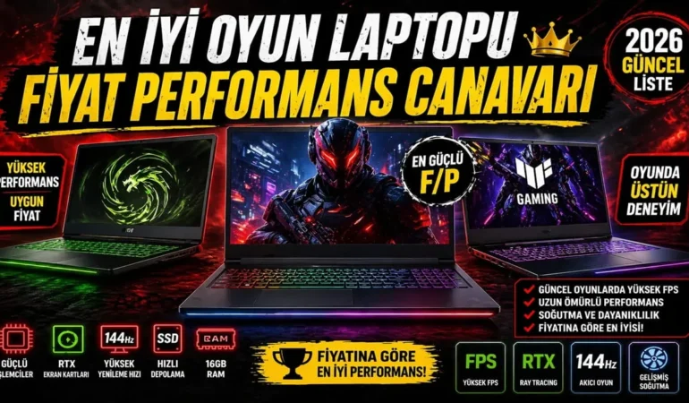 En İyi Oyun Laptopu 2026: Fiyat Performans Canavarı