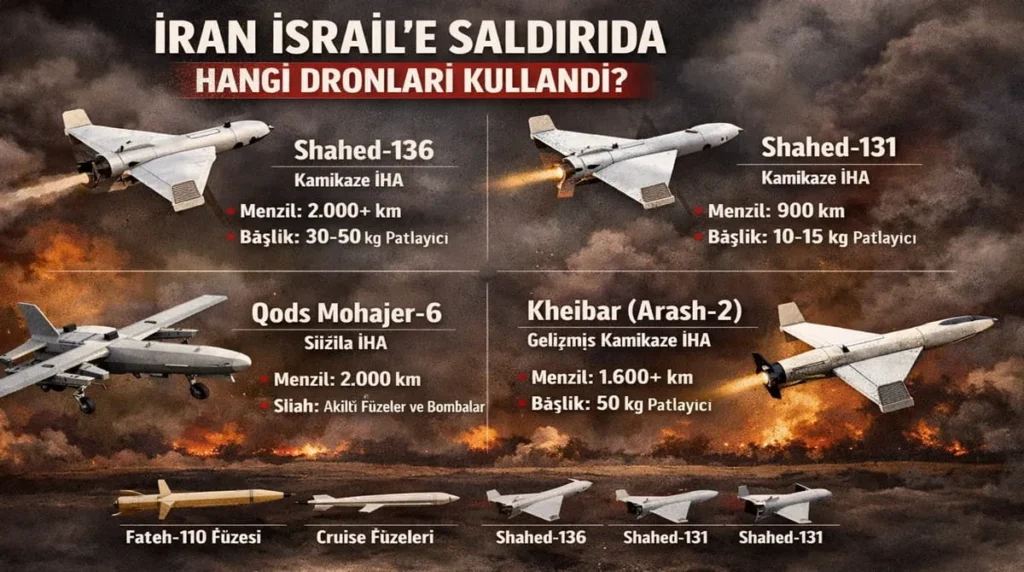 İran İsrail’e Saldırıda Hangi Dronları Kullandı?