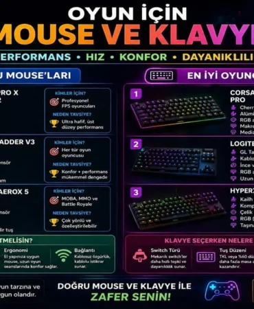 Oyun İçin En İyi Mouse ve Klavyeler