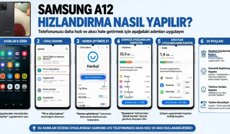 Samsung A12 Hızlandırma Nasıl Yapılır?